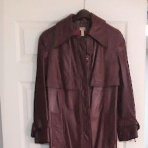 Vintage women's leather trench coat